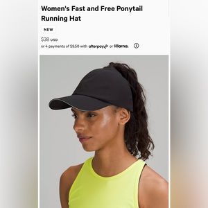 Lululemon Women's Fast and Free Ponytail Running Hat